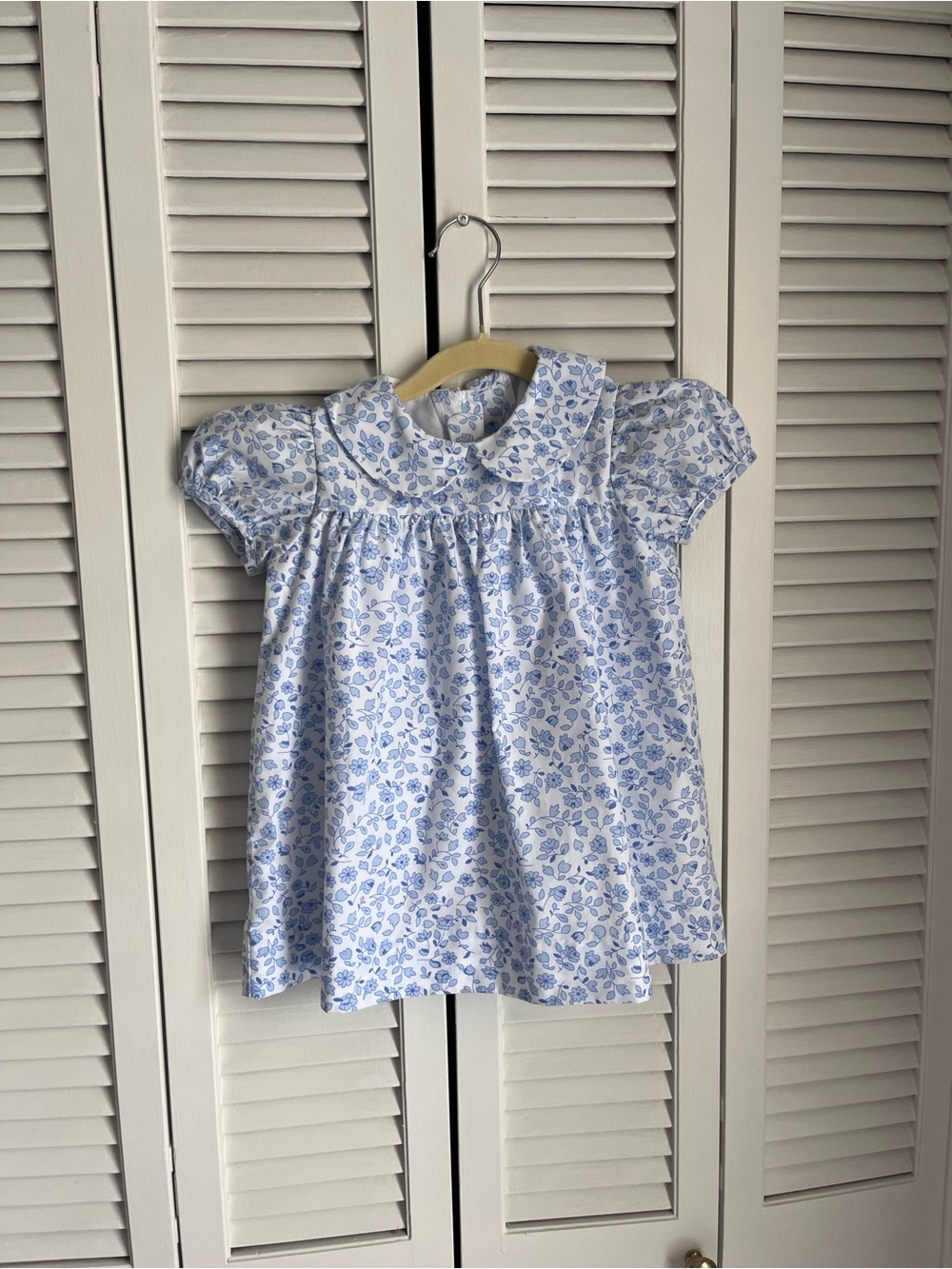 The Beaufort Bonnet Company Light Blue Floral Peter Pan Dress